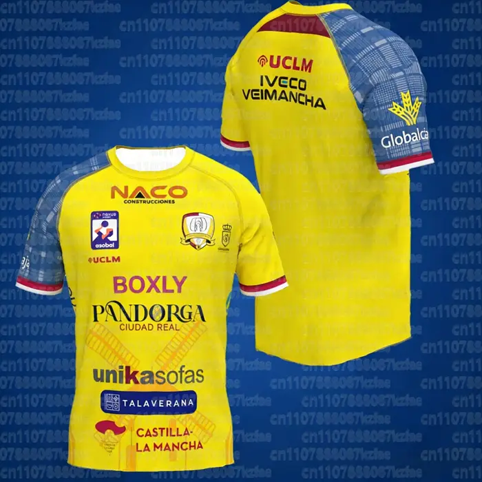 Maillot de handball Espagne BM Caserío Ciudad Real 2026 Nouvelle Arrivée Impression 3D T-shirt Domicile Extérieur Adulte Enfant Unisexe Euro Assortiment Famille