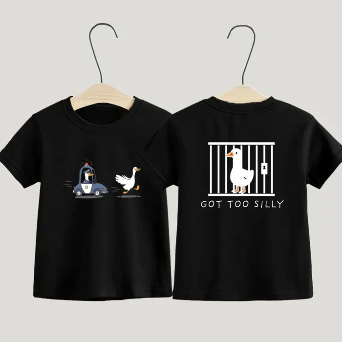 Tenez trop idiot enfant en bas âge chemise drôle idiot oie garçons filles à manches courtes t-shirt 