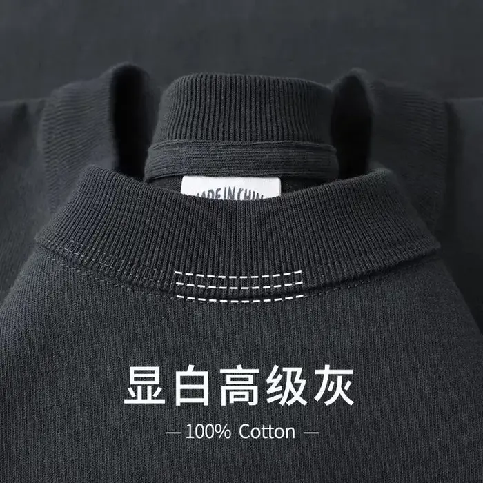 T-Shirt à manches courtes brossé vert avocat lourd 300g, haut d'été en coton de haute qualité vert Roden