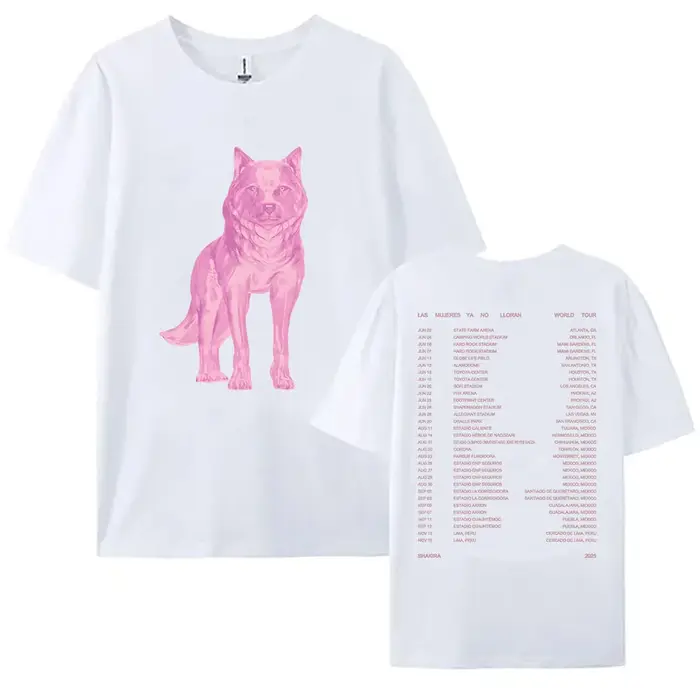 Isabel Tee Las Mujeres Ya No Lloran World Tour 2025 t-shirts Shakira chanteur impression T-shirt coton femmes à manches