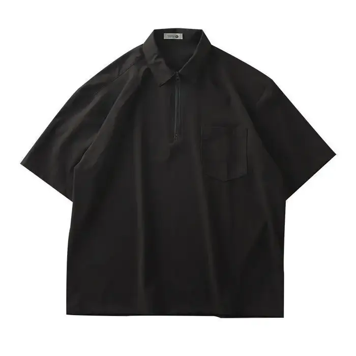 Polo d'été à manches courtes pour hommes, vêtements de travail de montagne américaine, chemise à rev