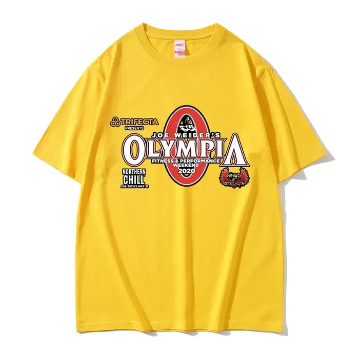 Olympia Gym Fitness pompe couverture graphique T-shirt hommes femmes mode Vintage