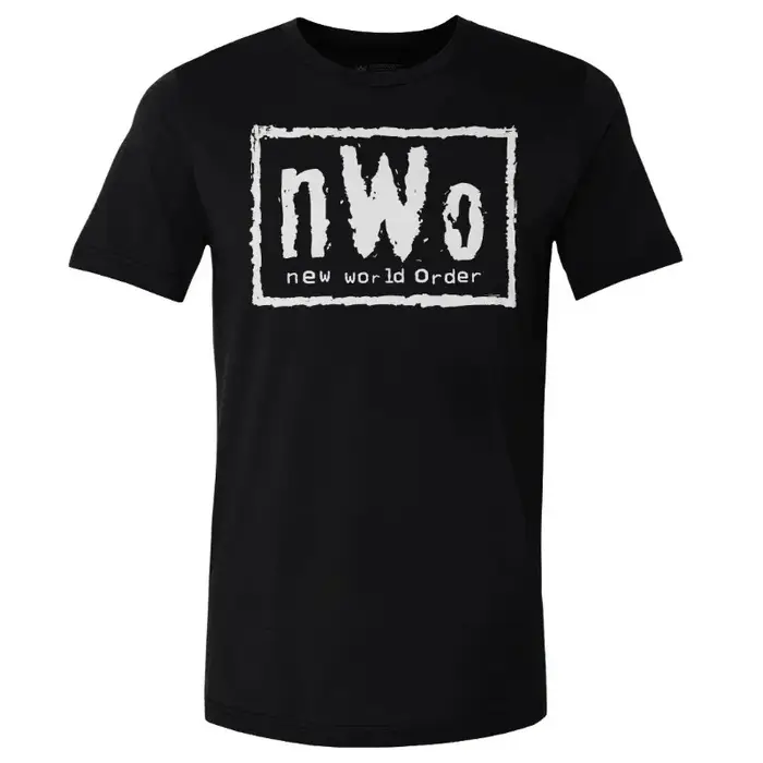 T-shirt graphique rétro NWo noir pour hommes et femmes