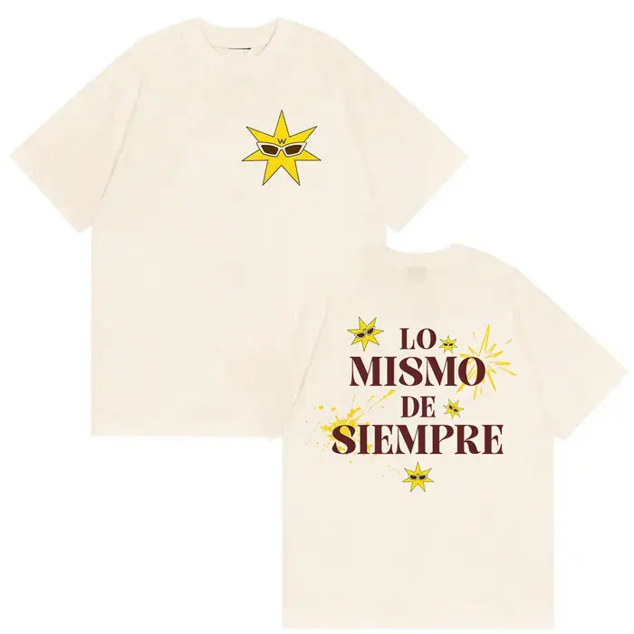 T-shirt imprimé Mora Lo Mismo De Siempre Tour 2026 pour hommes et femmes