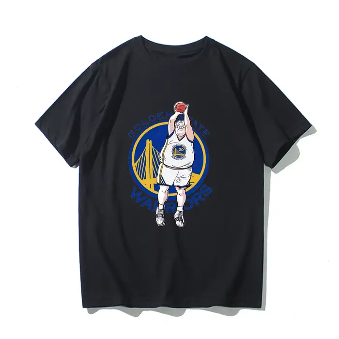 Slap Dunk Master Anxi Coach Cartoon Curry T-shirt unisexe en coton à manches courtes