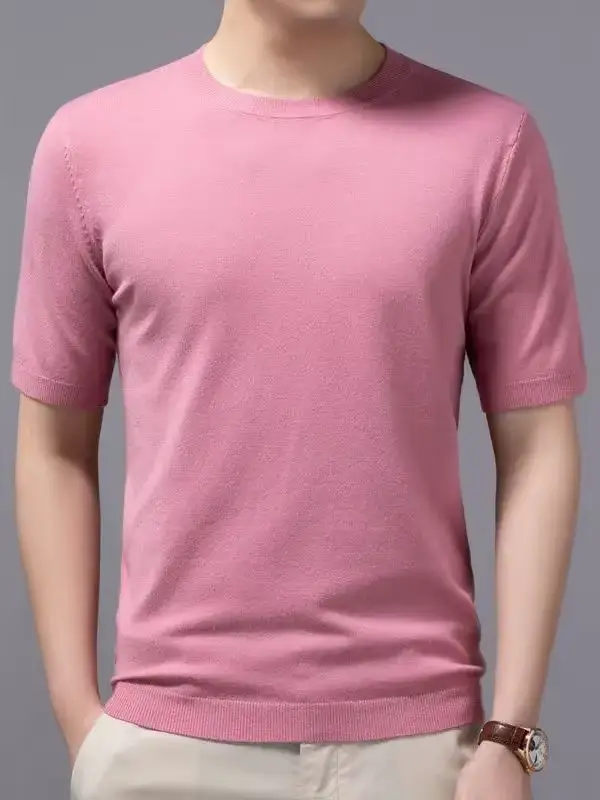 T-shirt en laine mérinos superfine pour hommes