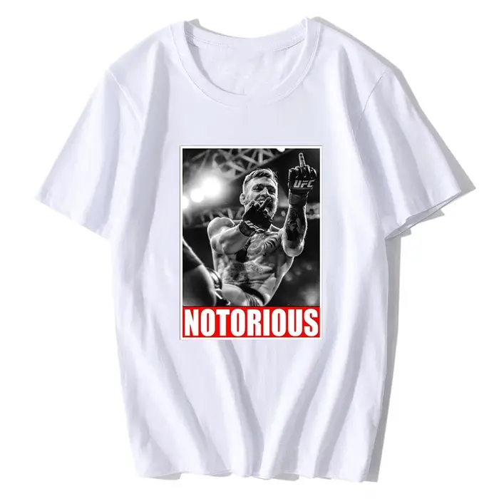 Conor McGregor notoire hommes Fan T-shirt Design drôle noir mode Streetwear