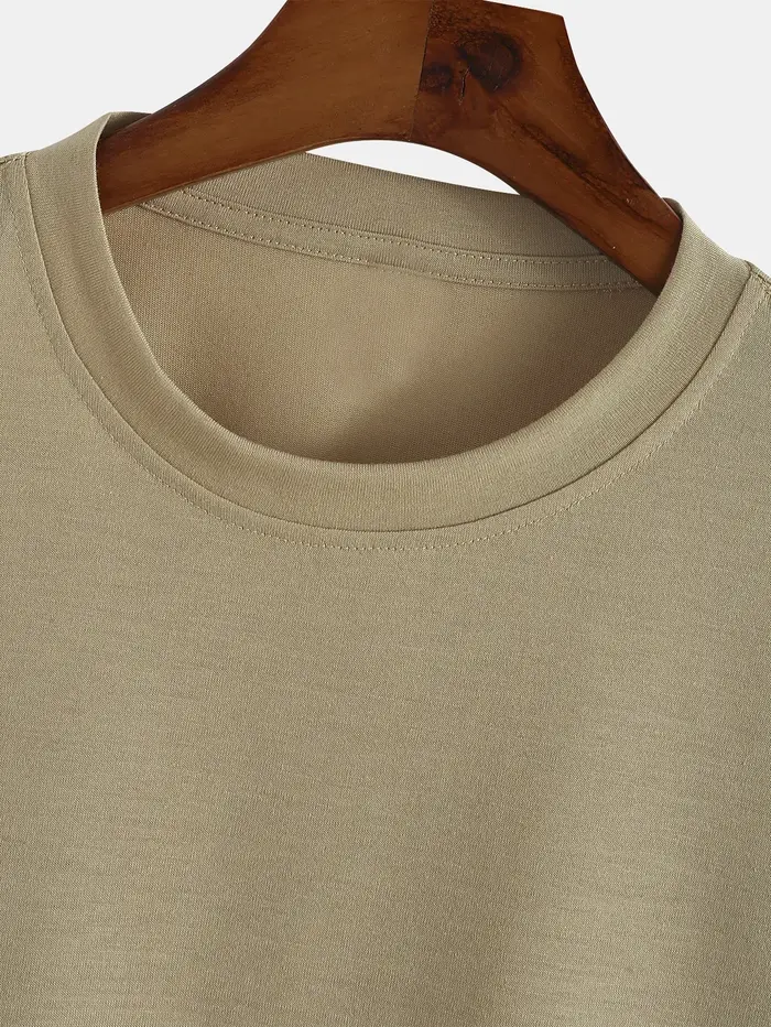 T-shirt bleu simple à manches longues avec slogan spirituel "BALANCE" imprimé