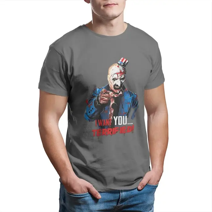 Terrifier Je veux que vous T-Shirts drôles pour hommes Film d'horreur Clown effrayant