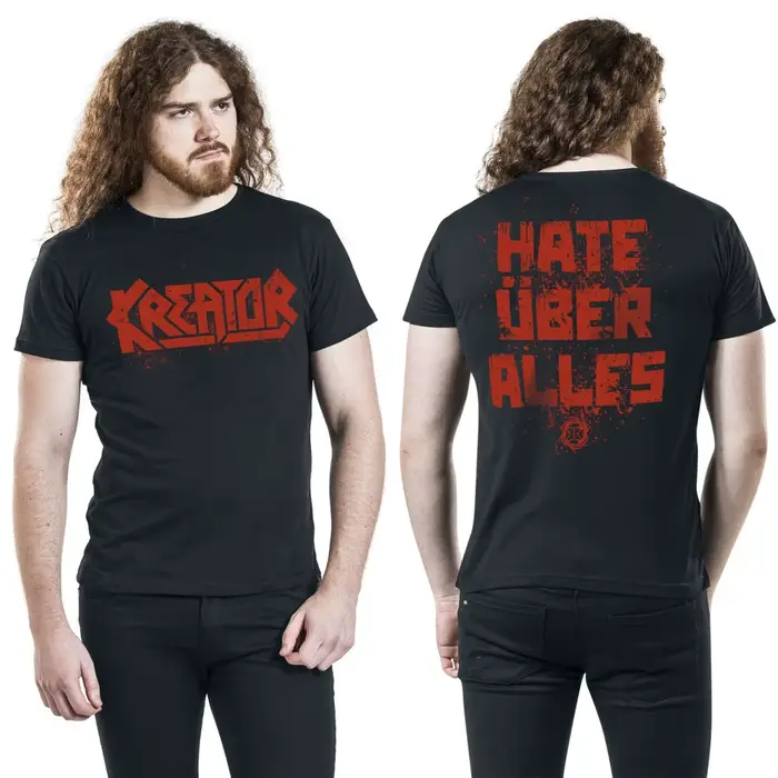 Nouveau T-shirt en coton graphique Kreator unisexe