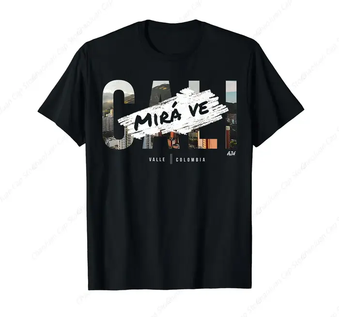 Cali-T-Shirt en coton, modèle urbain colombien, vintage, nouvelle collection