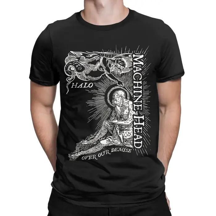 T-shirt streetwear Machine Head (3) en coton