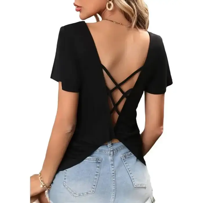 T-shirt noir pour femme