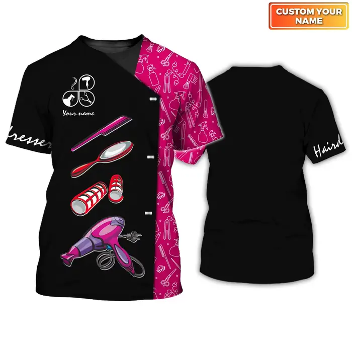 T-shirt unisexe imprimé en 3D avec nom personnalisé pour hommes