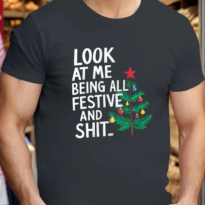 T-Shirt graphique de noël pour hommes