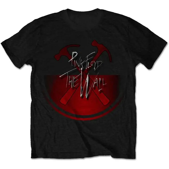 T-shirt noir classique The Wall de Pink Floyd pour hommes