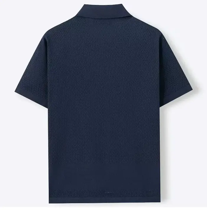 2025 été hommes tricoté polos britannique rétro rayure Patchwork