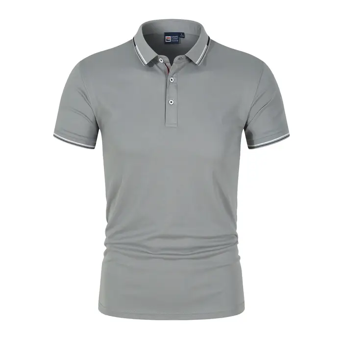 Polo d'été pour hommes, couleur unie, T-shirt à manches courtes, style européen et américain, col mo