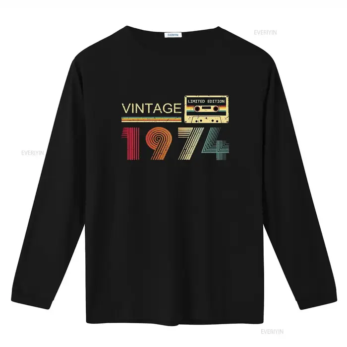 Vintage 1974 t-shirt pour hommes 50e anniversaire papa fête des pères mari ami