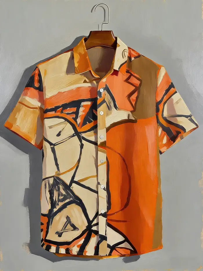 Chemise à manches courtes en lin pour homme
