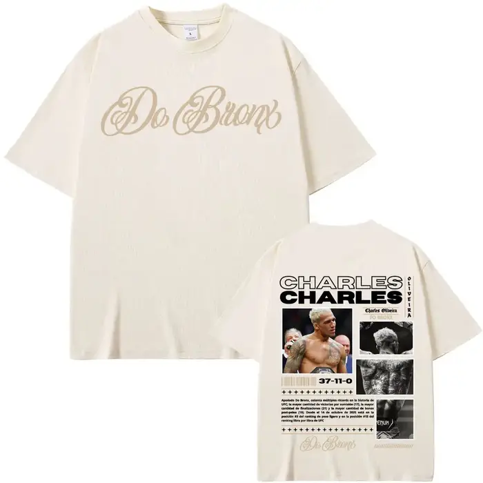 T-shirts imprimés Charles Oliveira Do Bronx pour hommes et femmes