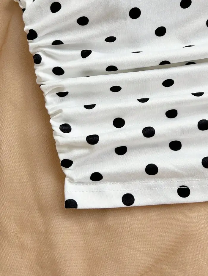 Haut court à pois pour femme