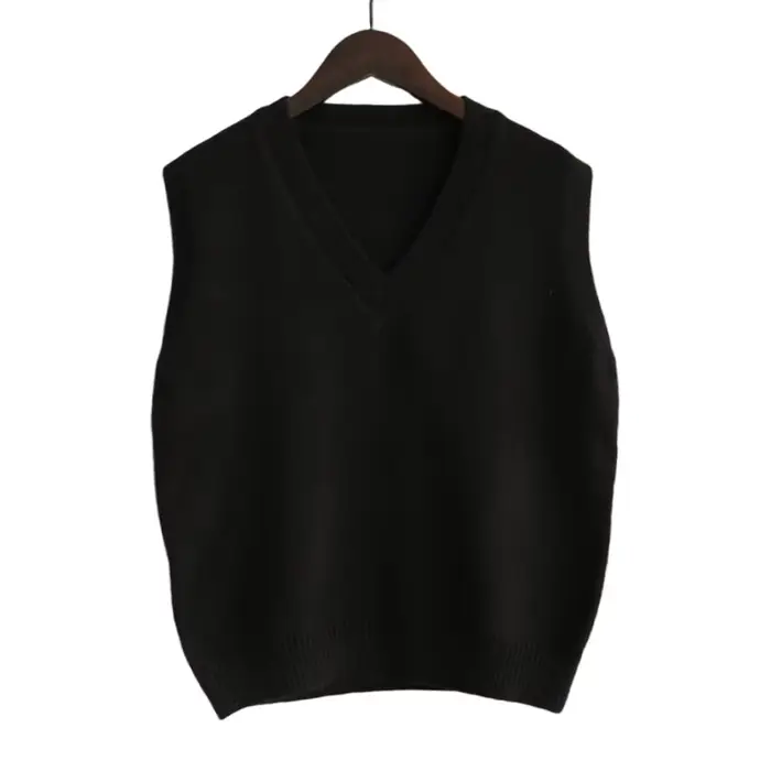 FIBRV-Neck Pull GlaWomen, Pulls All-Match, Gilets, Tricots, Solide, Mode coréenne, Document, Printem