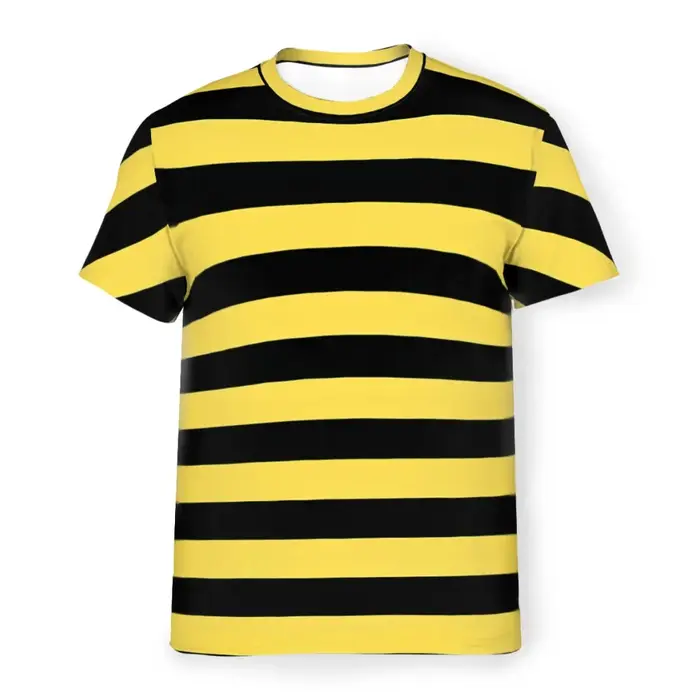 T-Shirt en Polyester pour Homme et Femme, Hipster, Noir et Jaune, à la Mode