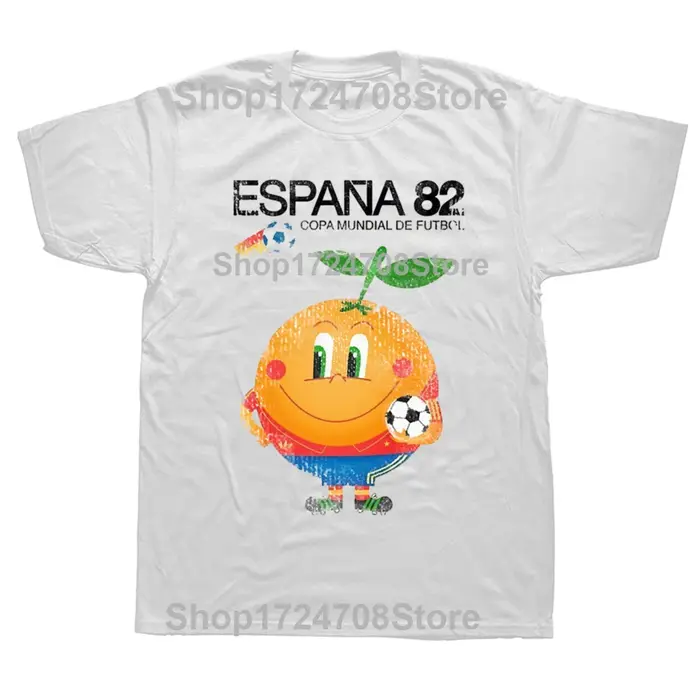 Drôle Espana 82 Espagne Football graphique T-shirts hommes femmes mode t-shirt style décontracté 100