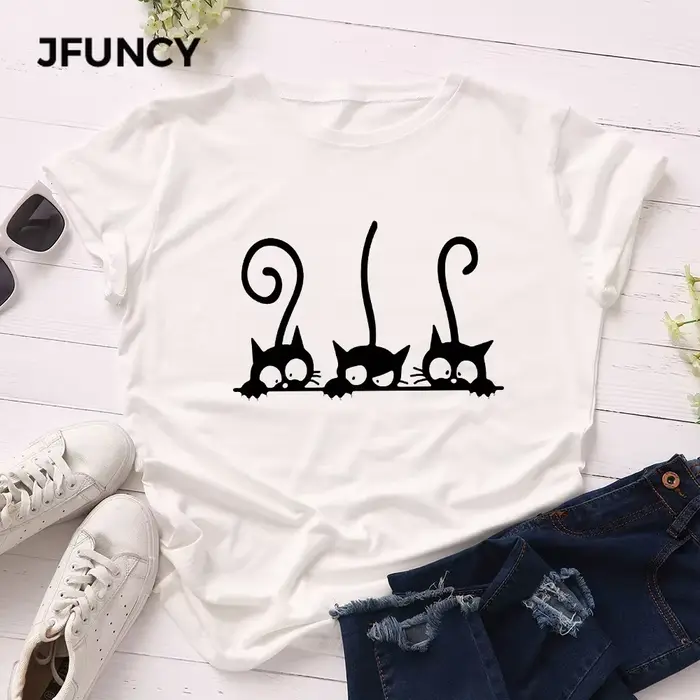 T-shirt manches courtes femme 100% coton