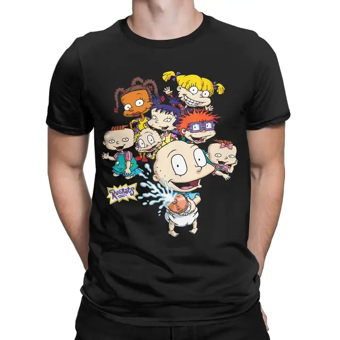 T-shirt drôle Tommy Squirting Milk 100% coton R-Rugrats pour hommes