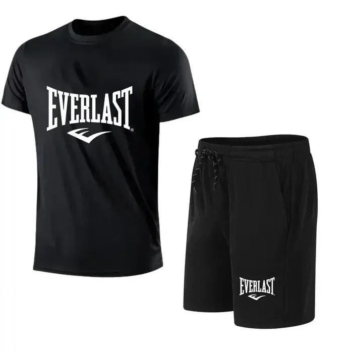 Ensemble 2 pièces T-shirt et short pour homme - Vêtements de sport confortables et respirants à manches courtes pour la