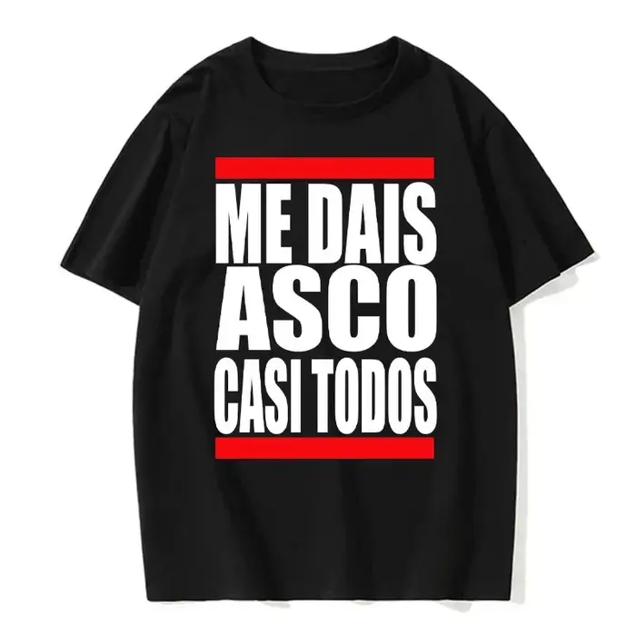 Me Dais Asco Gasi Todos motif imprimé t-shirt hommes femmes été neutre décontracté vêtements amples Harajuku coton Hip