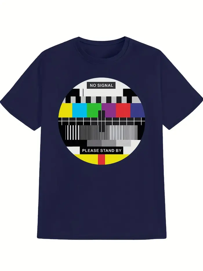 T-shirt Rétro TV Sans Signal pour Homme