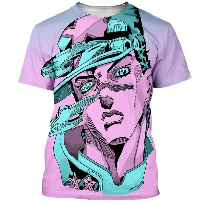2024 Nouveau Jojo Bizarre Adventure T-Shirts Anime Manga Impression 3D Streetwear Hommes et Femmes Mode Surdimensionné
