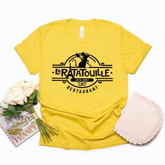 T-shirt vintage à motif de souris et de Ratatouille, unisexe, haut Harajuku