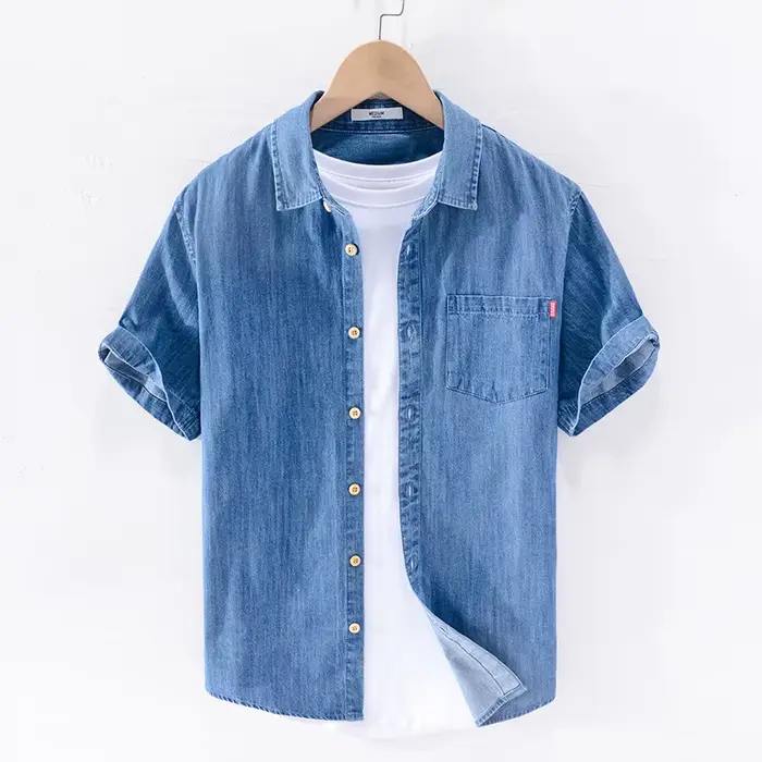Chemise en denim pour hommes