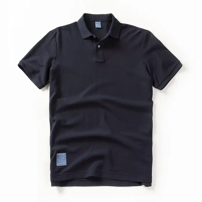 Polo nouvel été revers élasticité T-shirt couleur unie mode à manches courtes affaires décontracté h