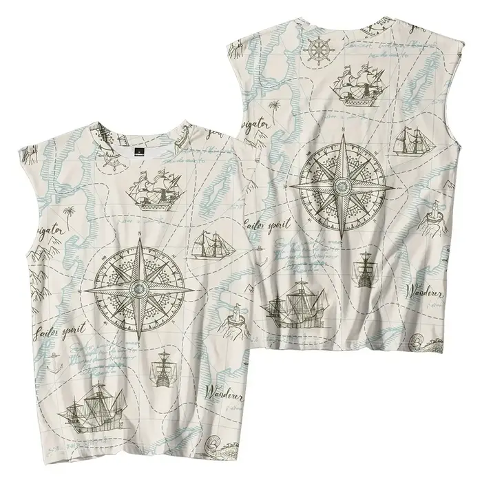 Débardeur graphique ancre nautique pour hommes