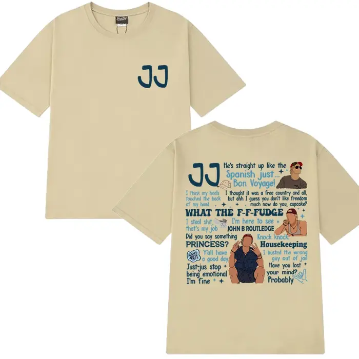 2025 nouveau dans JJ Maybank t-shirts hommes femmes OBX citations T-shirt à manches courtes unisexe Rudy Pankow surdimensionné 100% coton vêtements hauts