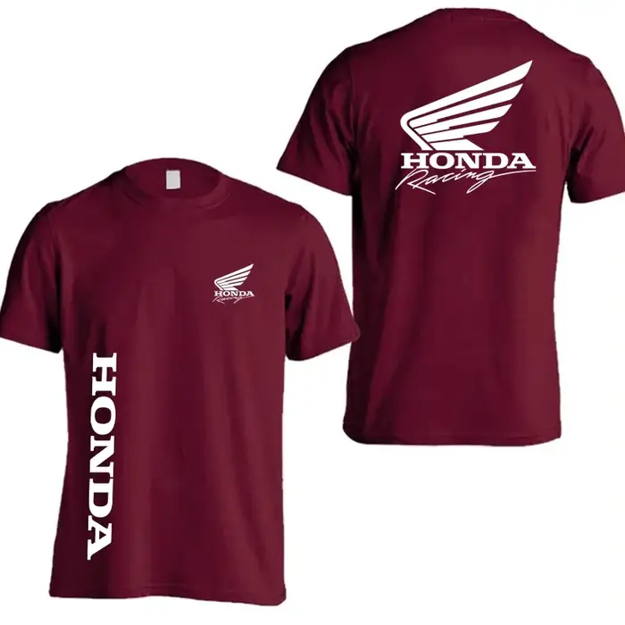 T-shirt de course en pur coton pour hommes Honda, nouveau t-shirt d'extérieur pour femmes, haut de s
