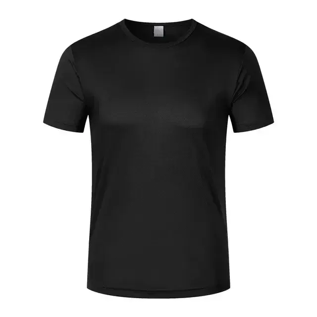 T-shirt à manches courtes pour hommes et femmes, logo imprimé, séchage rapide, course à pied, marath