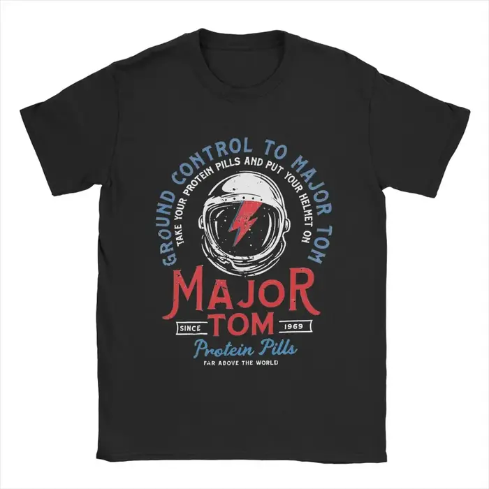 T-shirts amusants Davids Bowied pour femmes et hommes, col rond, en pur coton, à manches courtes, vê