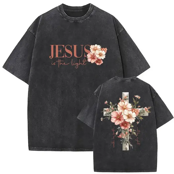 T-shirt vintage lavé pour homme « Enfant de Dieu Chrétien »