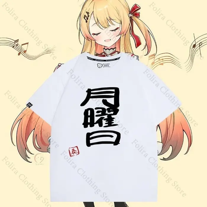 T-shirt imprimé de la série Hololive du Japon pour hommes et femmes