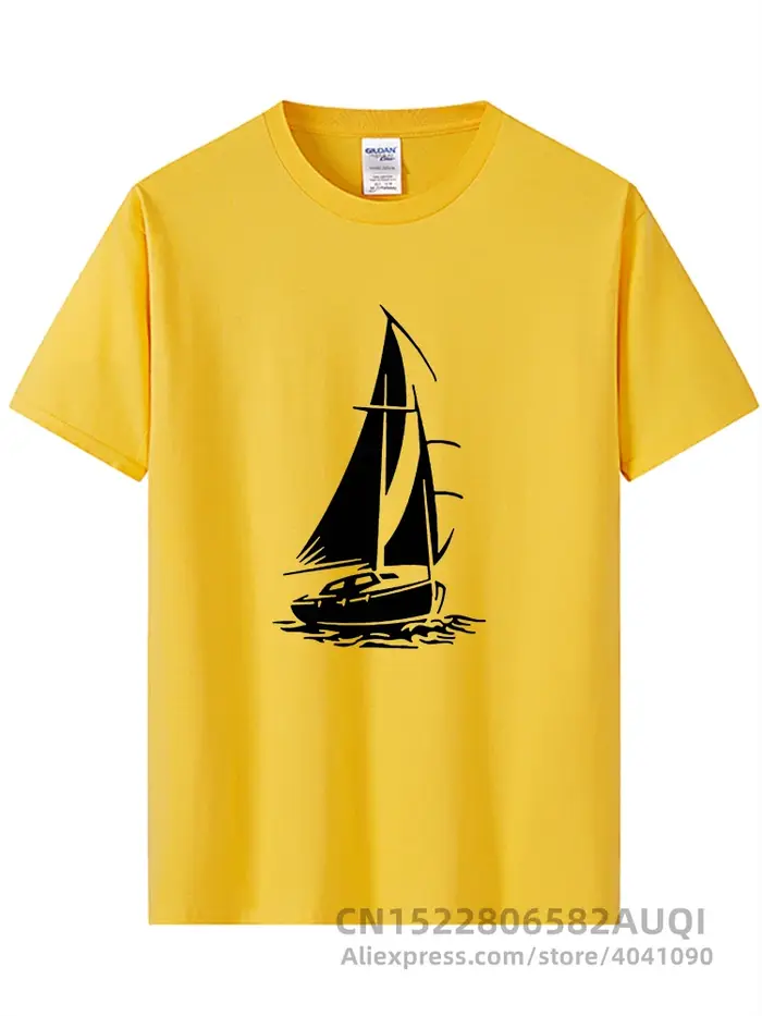 T-shirt homme drôle Yacht bateau