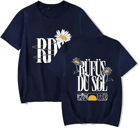 Rufus Du Sol Tshirt RDS Merch pour hommes et femmes T-shirts de fans décontractés Hauts à manches courtes