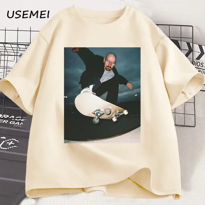 Breaking Bad Heisenberg T-shirts homme Walter blanc années 90 Skate T-Shirt femme