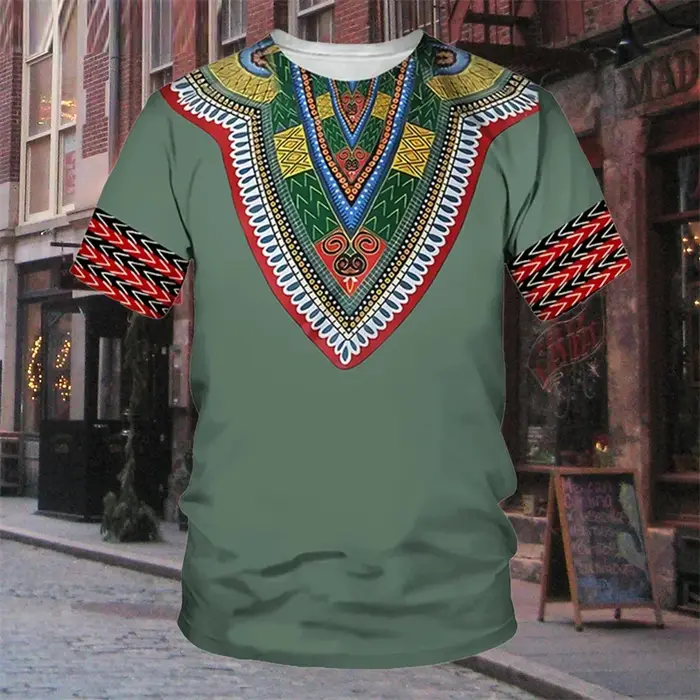Robe traditionnelle africaine à rayures 7