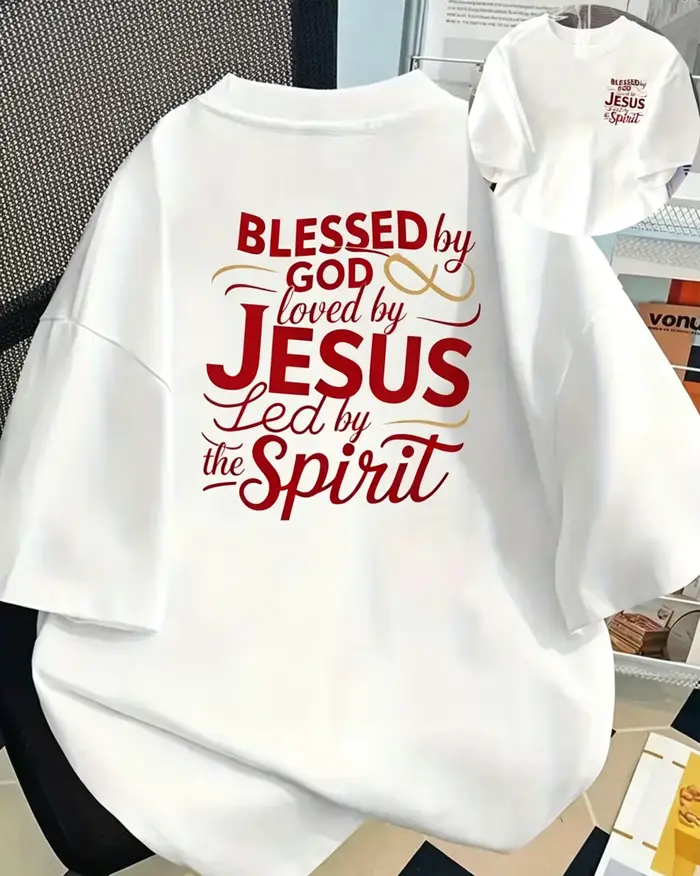 T-shirt graphique avec citation de foi